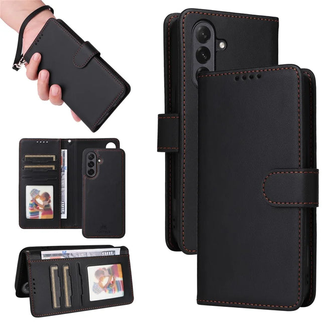 BETOPNICE 005 For Samsung Galaxy A26 5G Stand Case PU Leather Wallet Phone Cover - Black