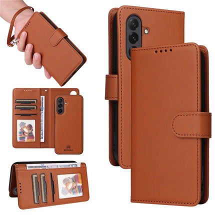 BETOPNICE 005 For Samsung Galaxy A26 5G Stand Case PU Leather Wallet Phone Cover - Brown
