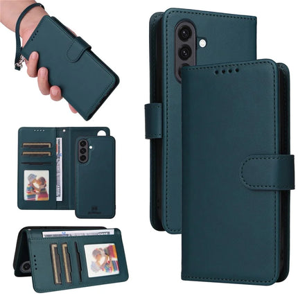 BETOPNICE 005 For Samsung Galaxy A36 5G Stand Case PU Leather Wallet Phone Cover - Blue