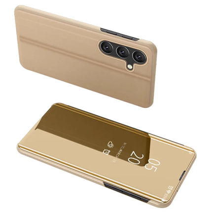 For Samsung Galaxy A56 5G Case View Window Stand Leather Flip Phone Cover - Gold