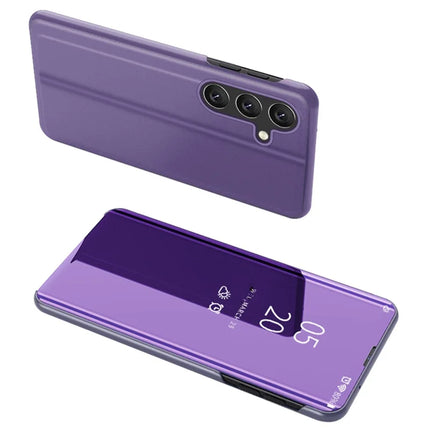 For Samsung Galaxy A56 5G Case View Window Stand Leather Flip Phone Cover - Purple  /  Blue