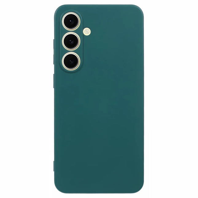 For Samsung Galaxy A36 5G Case TPU Back Soft Anti-Scratch Fiber Lining Phone Cover - Army Green