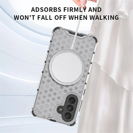 For Samsung Galaxy A56 5G  /  A36 5G Case Compatible with MagSafe Honeycomb Design TPU + PC Phone Cover