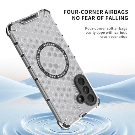 For Samsung Galaxy A56 5G  /  A36 5G Case Compatible with MagSafe Honeycomb Design TPU + PC Phone Cover