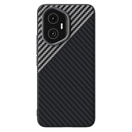 ABEEL For Honor 300 Case Compatible with MagSafe Carbon Fiber Texture Back Cover - Black  /  Silver
