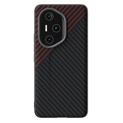 ABEEL For Honor 300 Pro Case Compatible with MagSafe Carbon Fiber Texture Back Cover - Black  /  Red