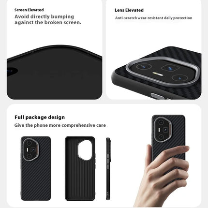 ABEEL For Honor 300 Pro Case Compatible with MagSafe Carbon Fiber Texture Back Cover