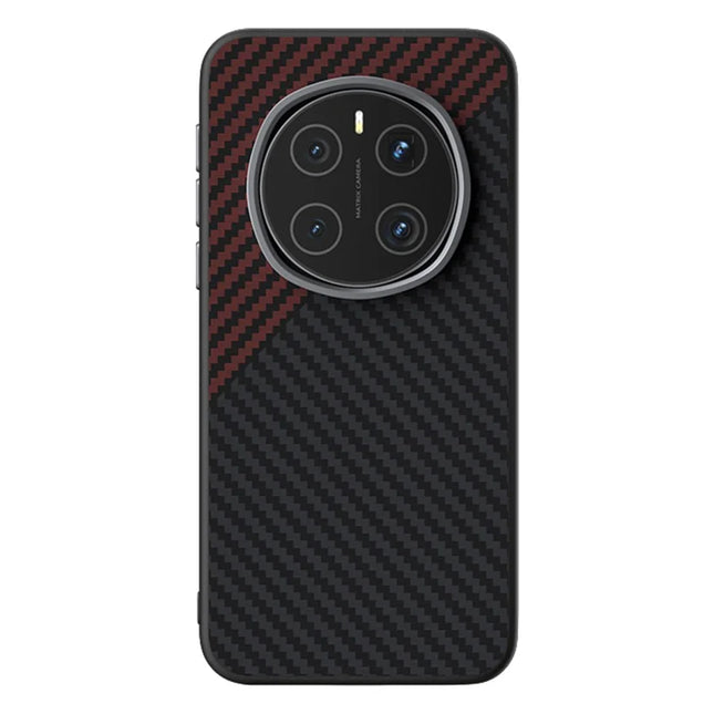 ABEEL For Honor Magic7 5G Case Compatible with MagSafe Carbon Fiber Texture Back Cover - Black  /  Red