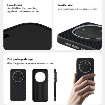 ABEEL For Honor Magic7 5G Case Compatible with MagSafe Carbon Fiber Texture Back Cover