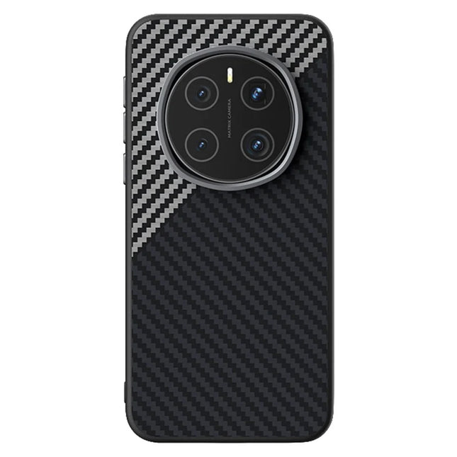 ABEEL For Honor Magic7 Pro 5G Case Compatible with MagSafe Carbon Fiber Texture Back Cover - Black  /  Silver