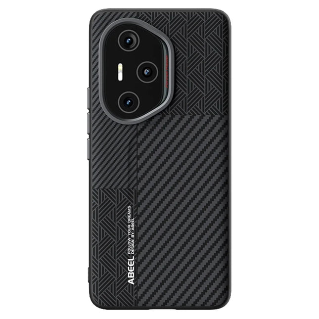 ABEEL For Honor 300 Pro Case PC + TPU + Aluminum Alloy + PU Leather Phone Cover Compatible with MagSafe - Texture 1