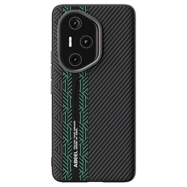 ABEEL For Honor 300 Pro Case PC + TPU + Aluminum Alloy + PU Leather Phone Cover Compatible with MagSafe - Texture 2