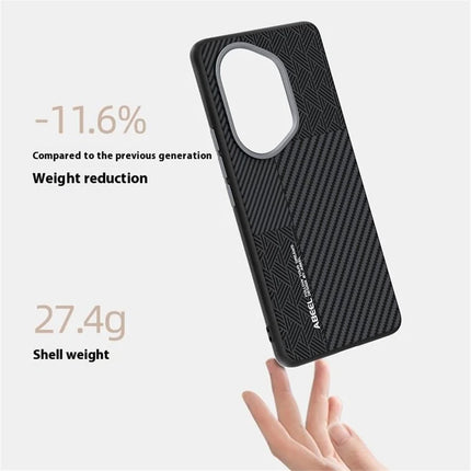 ABEEL For Honor 300 Ultra Case PC + TPU + Aluminum Alloy + PU Leather Phone Cover Compatible with MagSafe