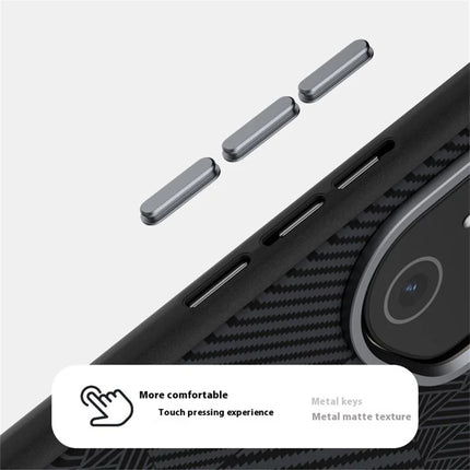 ABEEL For Honor 300 Ultra Case PC + TPU + Aluminum Alloy + PU Leather Phone Cover Compatible with MagSafe