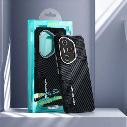 ABEEL For Honor 300 Ultra Case PC + TPU + Aluminum Alloy + PU Leather Phone Cover Compatible with MagSafe