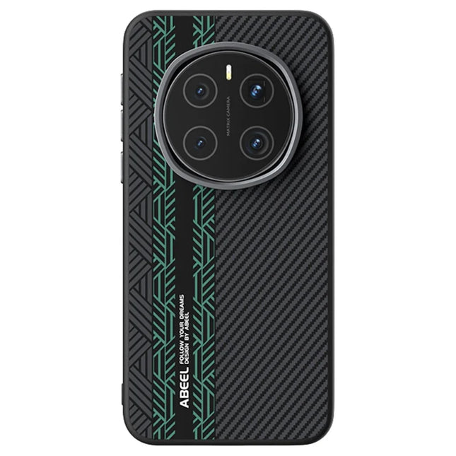 ABEEL For Honor Magic7 5G Case PC + TPU + Aluminum Alloy + PU Leather Phone Cover Compatible with MagSafe - Texture 2