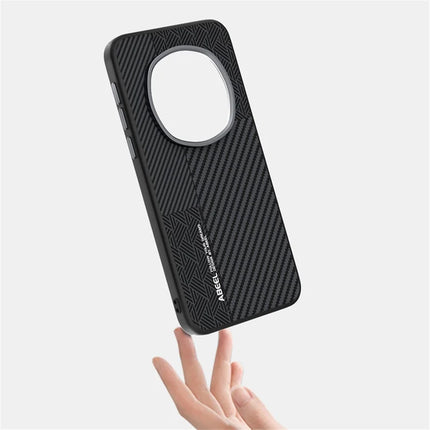 ABEEL For Honor Magic7 Pro 5G Case PC + TPU + Aluminum Alloy + PU Leather Phone Cover Compatible with MagSafe