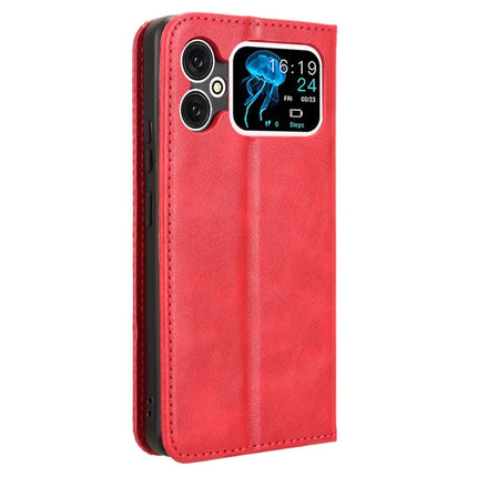 For Cubot A20 Leather Case Wallet Stand Retro Texture Phone Cover