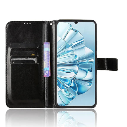 For Cubot A20 Case Crazy Horse Texture PU Leather Phone Wallet Cover