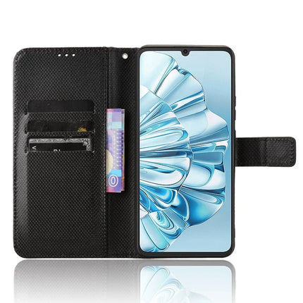 For Cubot A20 Case PU Leather Diamond Texture Wallet Phone Cover