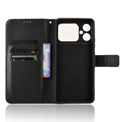 For Cubot A20 Case PU Leather Diamond Texture Wallet Phone Cover
