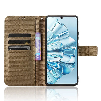 For Cubot A20 Case PU Leather Diamond Texture Wallet Phone Cover