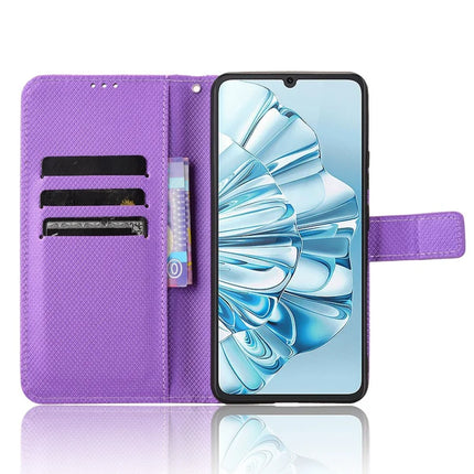 For Cubot A20 Case PU Leather Diamond Texture Wallet Phone Cover