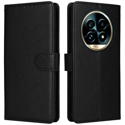 For Realme 13+ 5G / 13 Pro 5G (China) Case Wallet Stand View PU Leather Phone Cover - Black