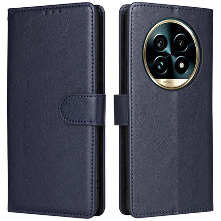 For Realme 13+ 5G / 13 Pro 5G (China) Case Wallet Stand View PU Leather Phone Cover - Blue