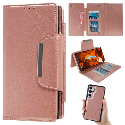 For Samsung Galaxy A16 5G / A16 4G Detachable Cover PU Leather 2 in 1 Magnetic Wallet Phone Case - Rose Gold