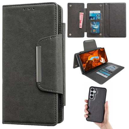 For Samsung Galaxy A16 5G / A16 4G Detachable Cover PU Leather 2 in 1 Magnetic Wallet Phone Case - Grey
