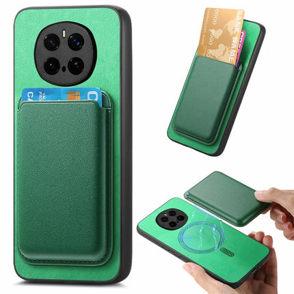 For Honor Magic7 Pro 5G Case Detachable Magnetic Card Bag Leather Phone Back Cover - Green