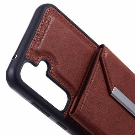For Samsung Galaxy A16 5G / A16 4G Case Card Bag Kickstand TPU + PU Phone Cover