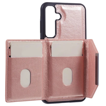 For Samsung Galaxy A16 5G / A16 4G Case Card Bag Kickstand TPU + PU Phone Cover