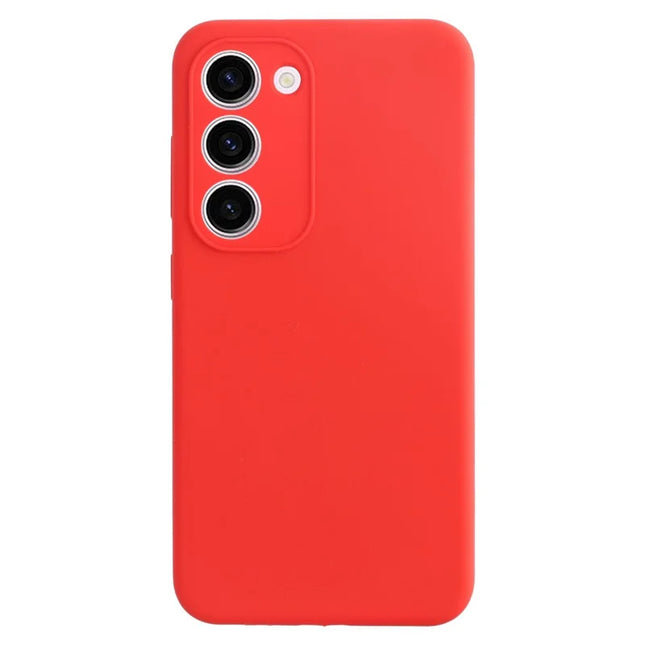 For Samsung Galaxy S23 Case Silicone Shockproof Phone Protective Cover Shell - Red