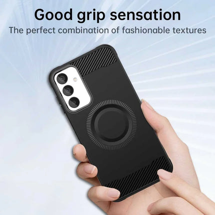 For Samsung Galaxy A05s 4G Case Compatible with MagSafe TPU Phone Cover Carbon Fiber Texture