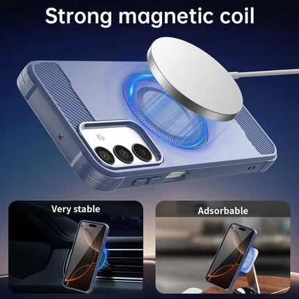 For Samsung Galaxy A05s 4G Case Compatible with MagSafe TPU Phone Cover Carbon Fiber Texture