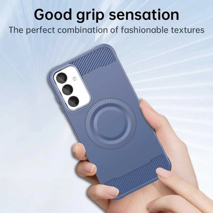 For Samsung Galaxy A05s 4G Case Compatible with MagSafe TPU Phone Cover Carbon Fiber Texture