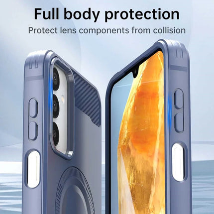 For Samsung Galaxy A05s 4G Case Compatible with MagSafe TPU Phone Cover Carbon Fiber Texture