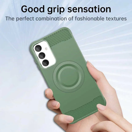 For Samsung Galaxy A05s 4G Case Compatible with MagSafe TPU Phone Cover Carbon Fiber Texture