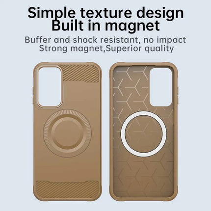 For Samsung Galaxy A05s 4G Case Compatible with MagSafe TPU Phone Cover Carbon Fiber Texture