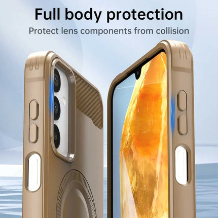 For Samsung Galaxy A05s 4G Case Compatible with MagSafe TPU Phone Cover Carbon Fiber Texture