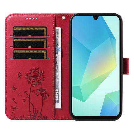 For Samsung Galaxy A55 5G Leather Case Wallet Phone Cover Dandelion Imprint