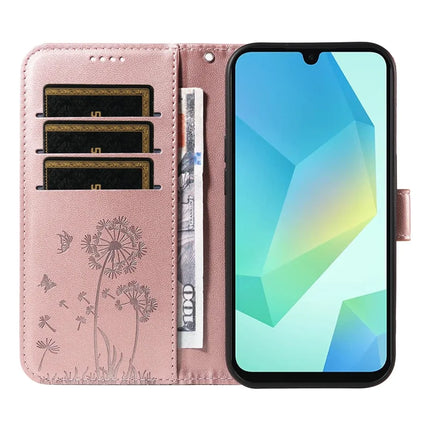 For Samsung Galaxy A55 5G Leather Case Wallet Phone Cover Dandelion Imprint