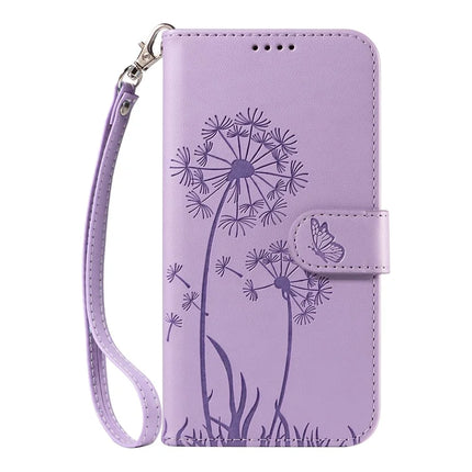 For Samsung Galaxy A55 5G Leather Case Wallet Phone Cover Dandelion Imprint