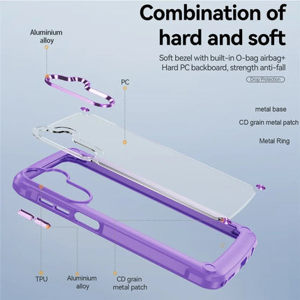 For Samsung Galaxy A26 5G Case Anti-Drop Alloy Lens Frame PC + TPU Phone Cover