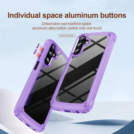 For Samsung Galaxy A36 5G Case Anti-Drop Alloy Lens Frame PC + TPU Phone Cover
