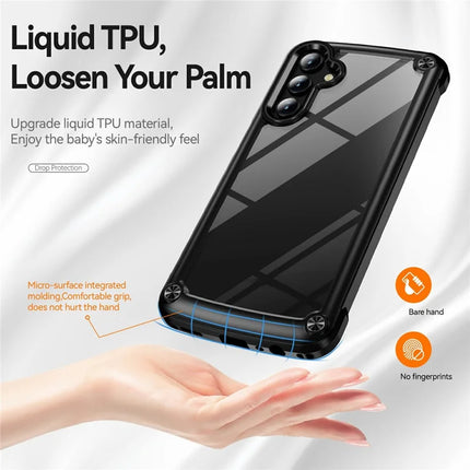 For Samsung Galaxy A36 5G Case Anti-Drop Alloy Lens Frame PC + TPU Phone Cover