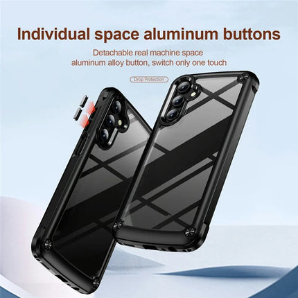 For Samsung Galaxy A36 5G Case Anti-Drop Alloy Lens Frame PC + TPU Phone Cover