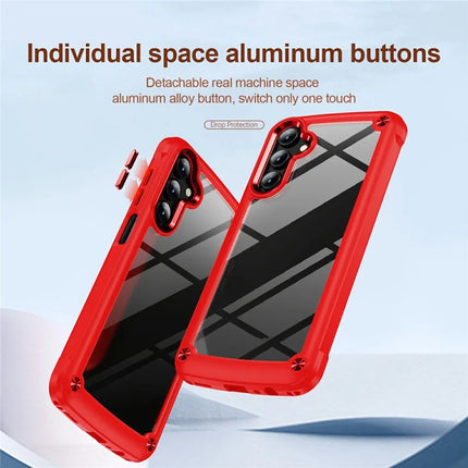 For Samsung Galaxy A36 5G Case Anti-Drop Alloy Lens Frame PC + TPU Phone Cover